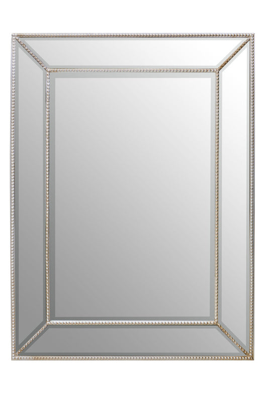 Elara Silver Finish Rectangular Wall Mirror