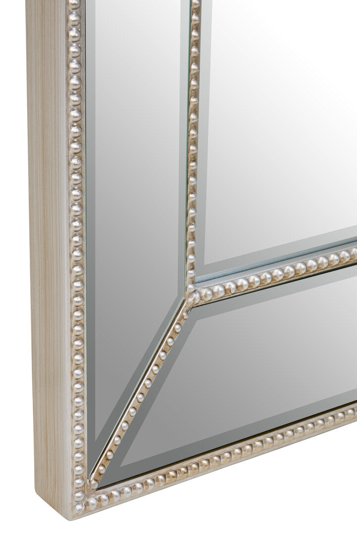 Elara Silver Finish Rectangular Wall Mirror