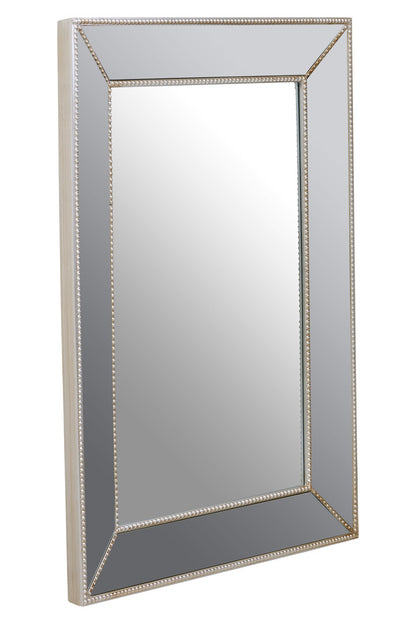 Elara Silver Finish Rectangular Wall Mirror