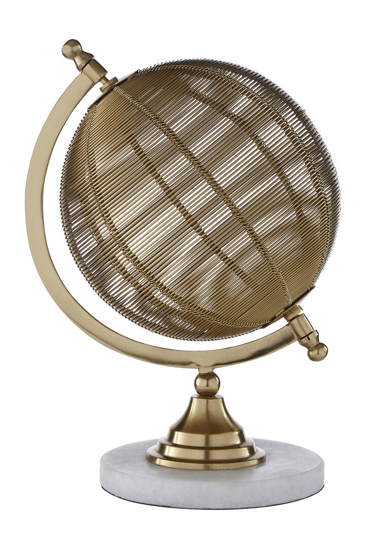 Melora Wire Globe With Marble Base