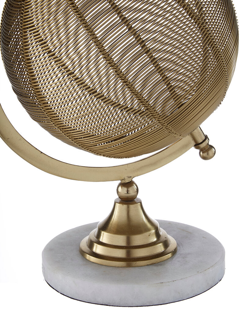 Melora Wire Globe With Marble Base