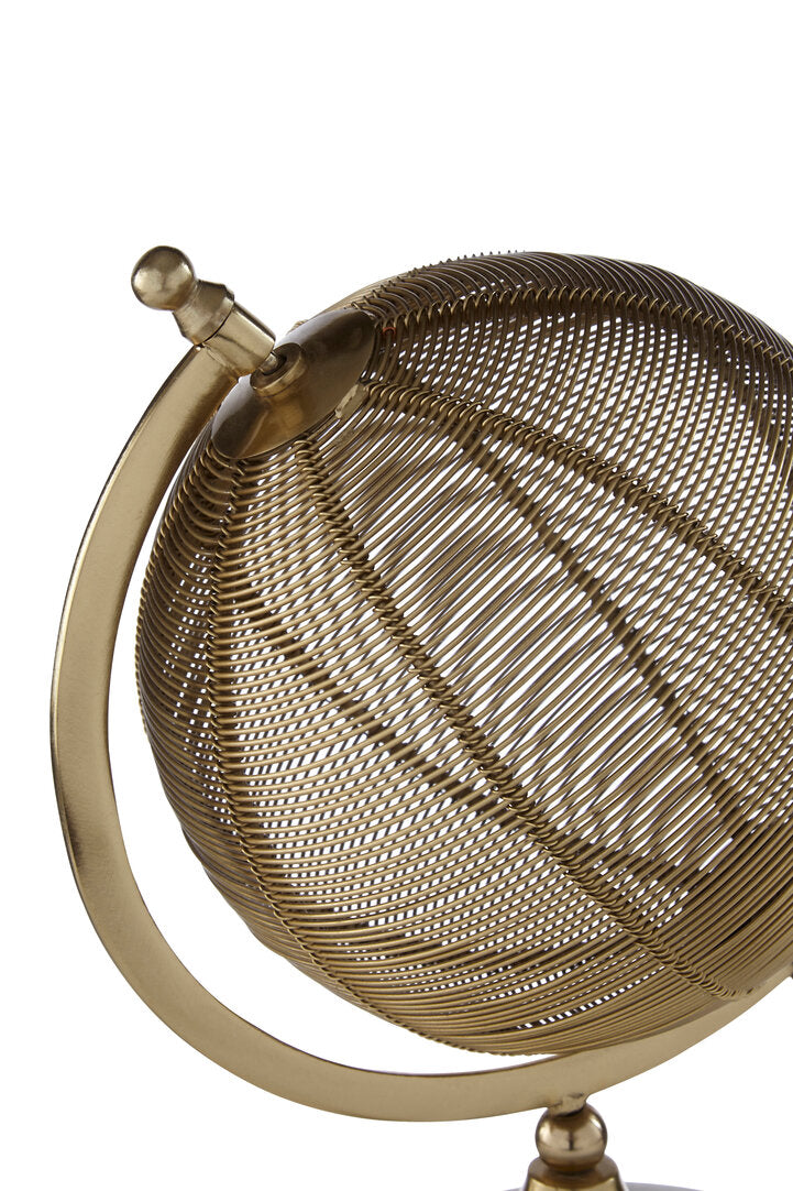 Melora Wire Globe With Marble Base