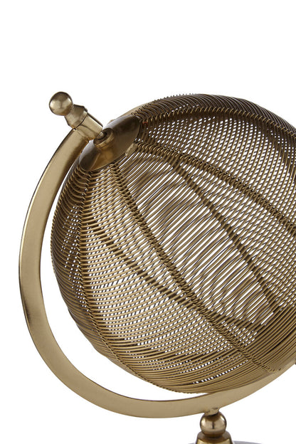 Melora Wire Globe With Marble Base