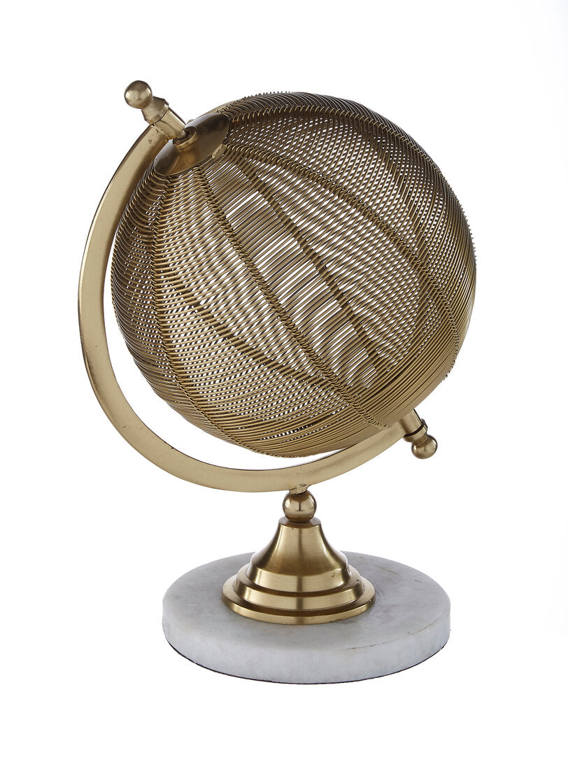 Melora Wire Globe With Marble Base