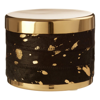 Bowerbird Small Gold And Black Trinket Box