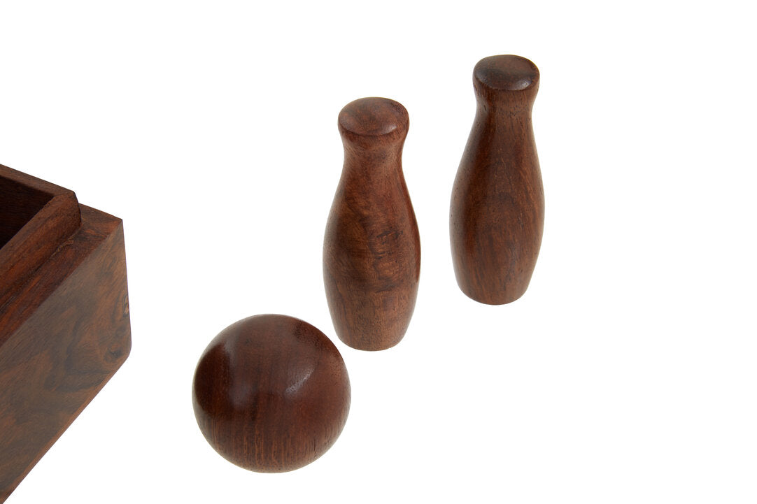 Churchill Games Sheesham Wood Skittles Set