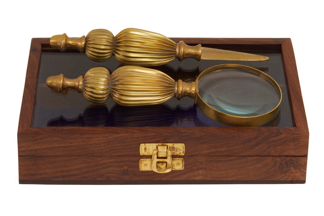 Churchill Gold Finish Magnifying Glass And Letter Opener