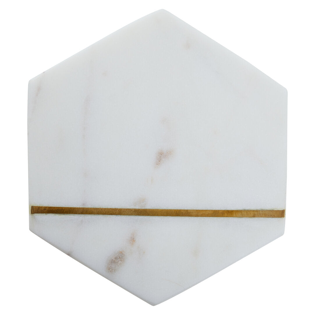 SENA Set Of Four White Marble Coasters