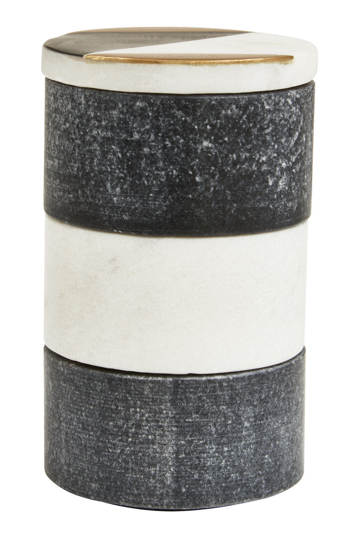 Omari Marble Stacking Trinket Pots