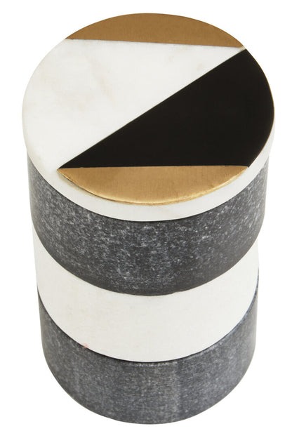 Omari Marble Stacking Trinket Pots