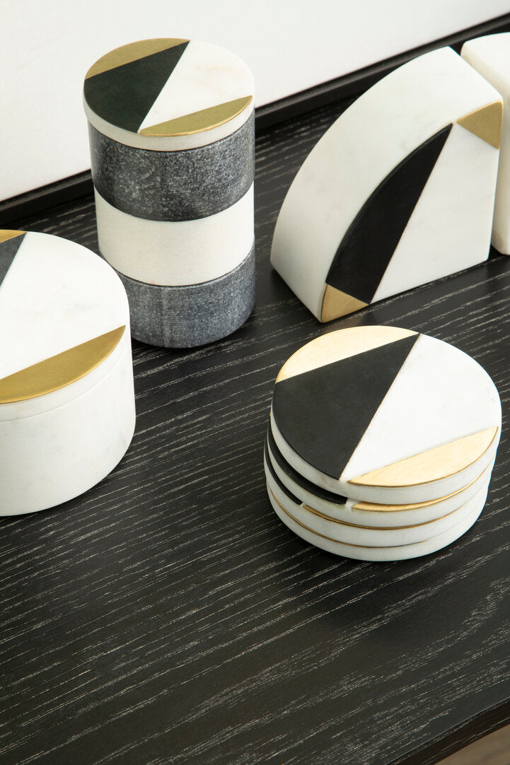 Omari Marble Stacking Trinket Pots