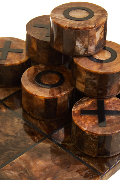 Montague Games Brown and Black Finish Noughts And Crosses