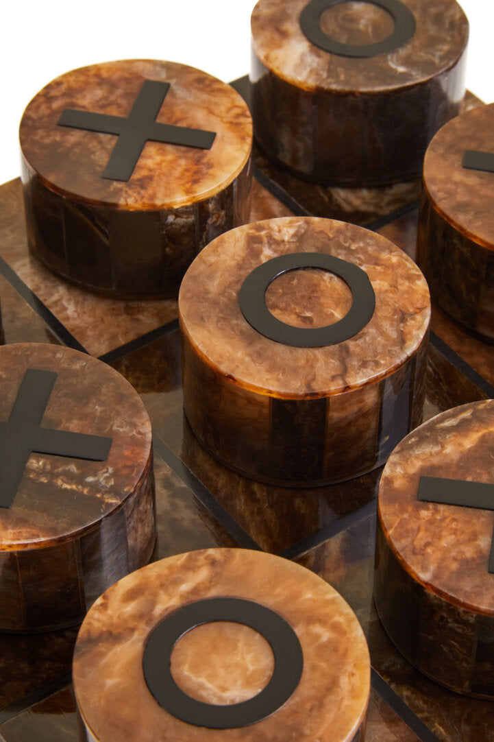Montague Games Brown and Black Finish Noughts And Crosses