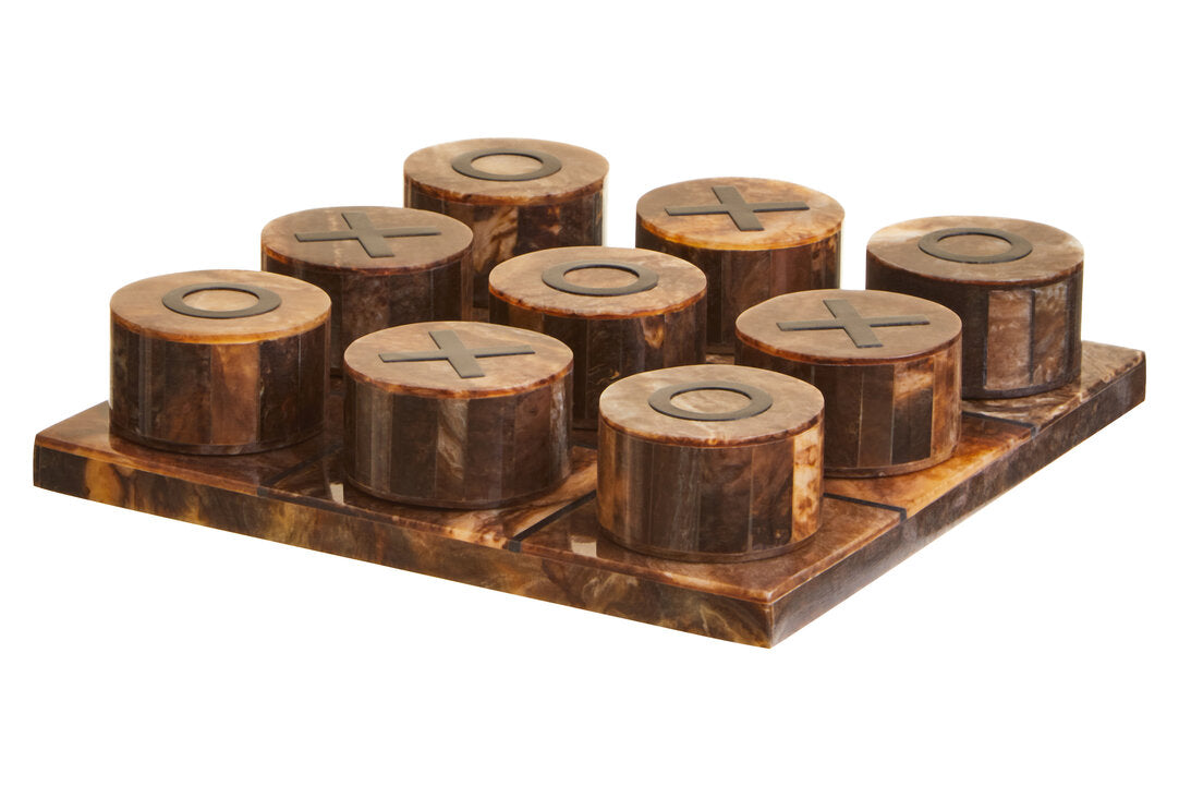 Montague Games Brown and Black Finish Noughts And Crosses