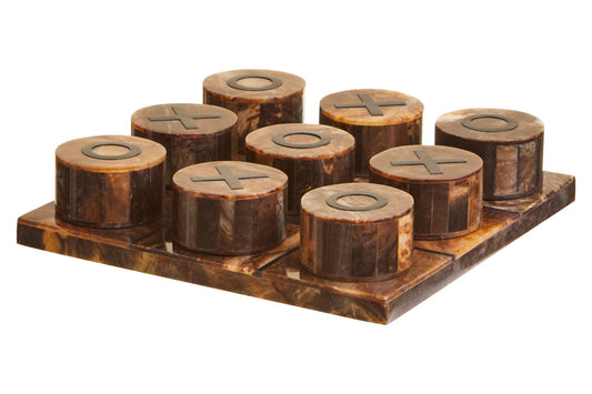 Montague Games Brown and Black Finish Noughts And Crosses