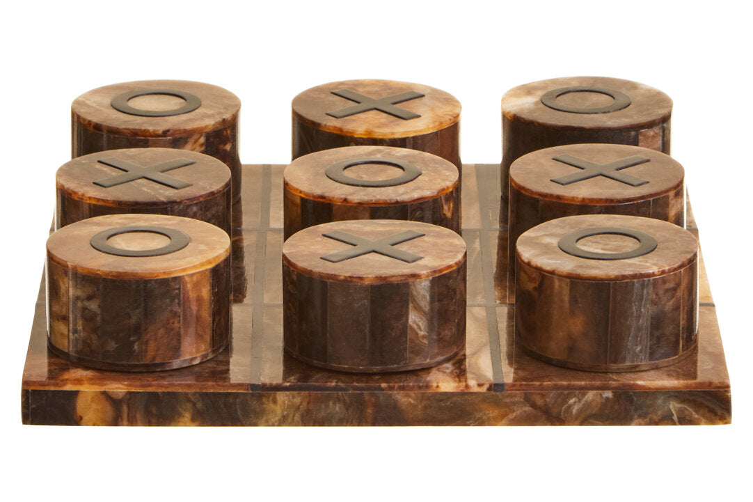 Montague Games Brown and Black Finish Noughts And Crosses