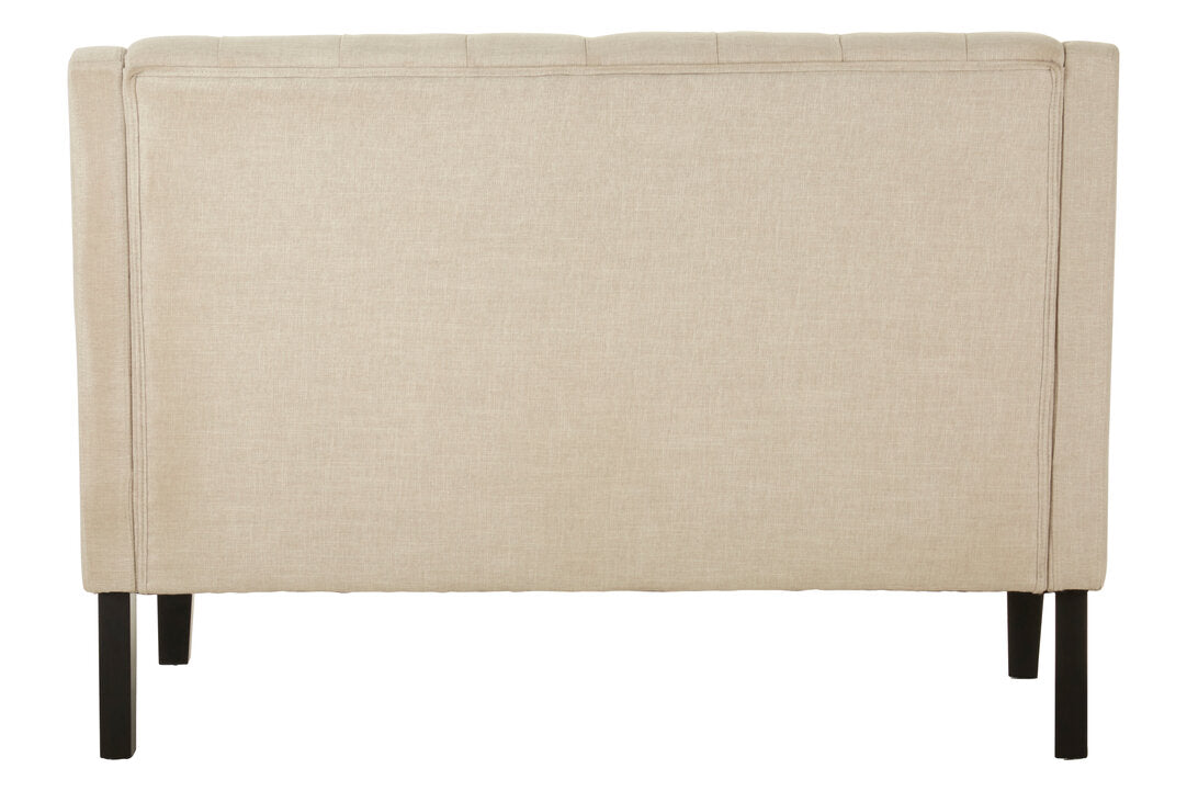 Doucet High Back Natural Linen Bench
