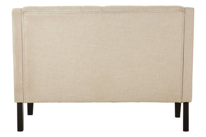 Doucet High Back Natural Linen Bench