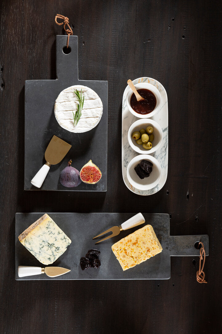 Marble Luxe Dip Bowls with Tray Set