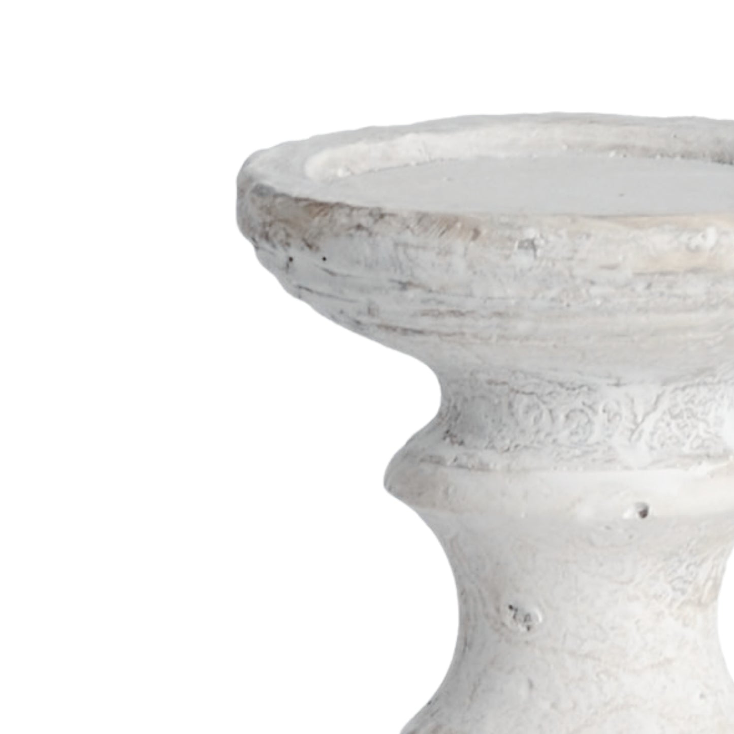 White Stone Candle Holder - Small