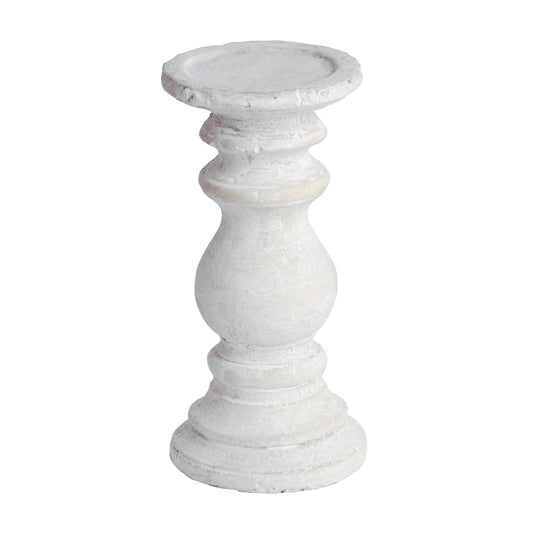 White Stone Candle Holder - Small