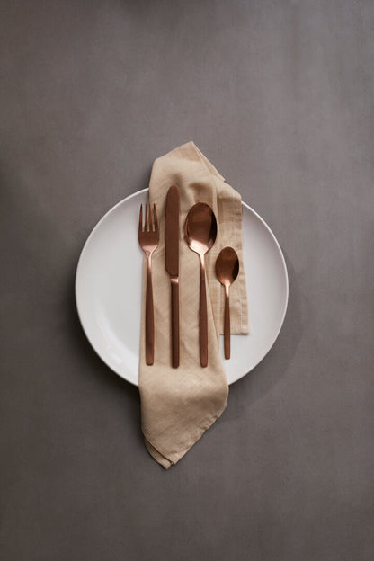 Avie 16 Piece Rose Gold Finish Cutlery Set