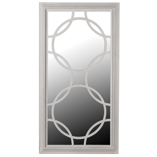 RH -Antique White Circles Mirror